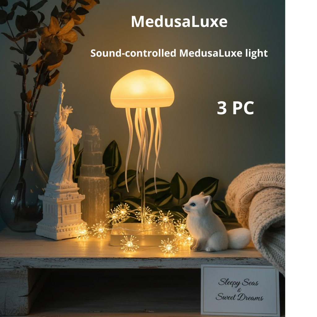 MedusaLuxe™ Serene Mood Lamp | LED Night Light, Portable & Smart for Desk & Bedside